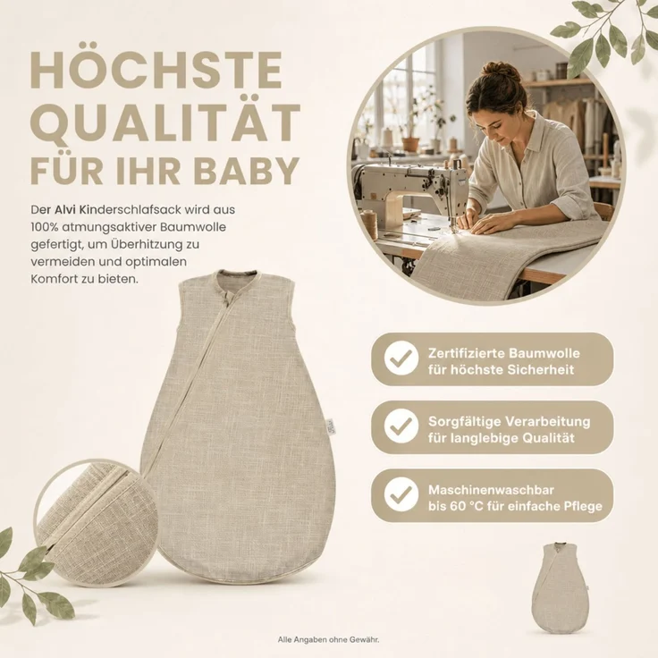 Alvi Baby Mäxchen Sommertraum Mullschlafsack Natur – Bild 5
