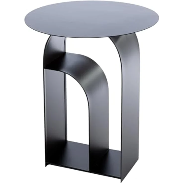 Casablanca Beistelltisch Memphis - Metall - matt schwarz - rund - Höhe 61cm x Ø 51cm - Sofatisch - Dekoration – Bild 2