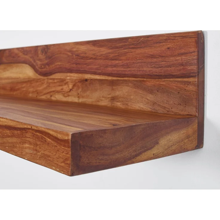 Wohnling 'Mumbai' Wandregal Landhaus-Stil, Massivholz Sheesham braun, 160 cm – Bild 5