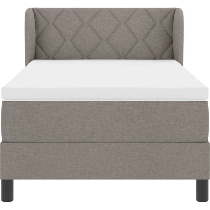 vidaXL Boxspringbett mit Kopfteil Taupe 100 x 200 cm Stoff 3340077 – Bild 6