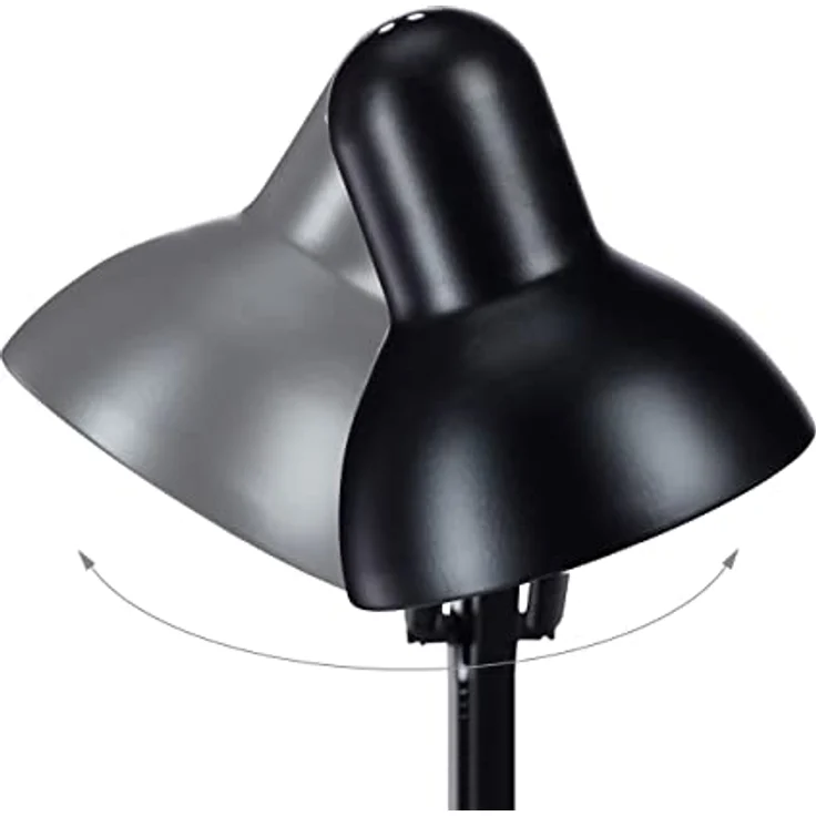 Relaxdays Retro Schreibtischlampe, Gelenk-Arm, schwenkbar, E27, Metall, schwarz, HxBxT: 50 x 27 x 15 cm – Bild 7