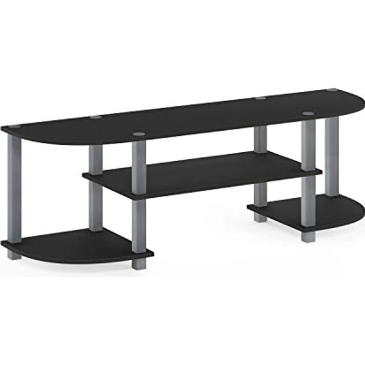 Furinno Breitbild-TV-Unterhaltungszentrum, holz, schwarz/grau, 34. 04x34. 04x40. 39 cm – Bild 6