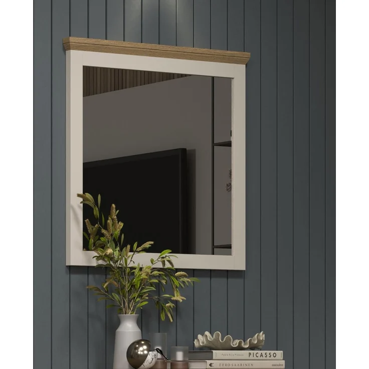 Garderobenspiegel Cozy in Kaschmir und Eiche 70 x 70 cm – Bild 3