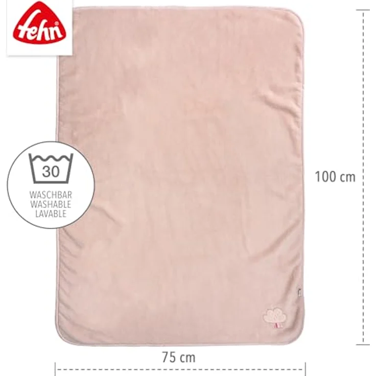 Fehn Kuscheldecke Flamingo 75 x 100 cm Rosa – Bild 6