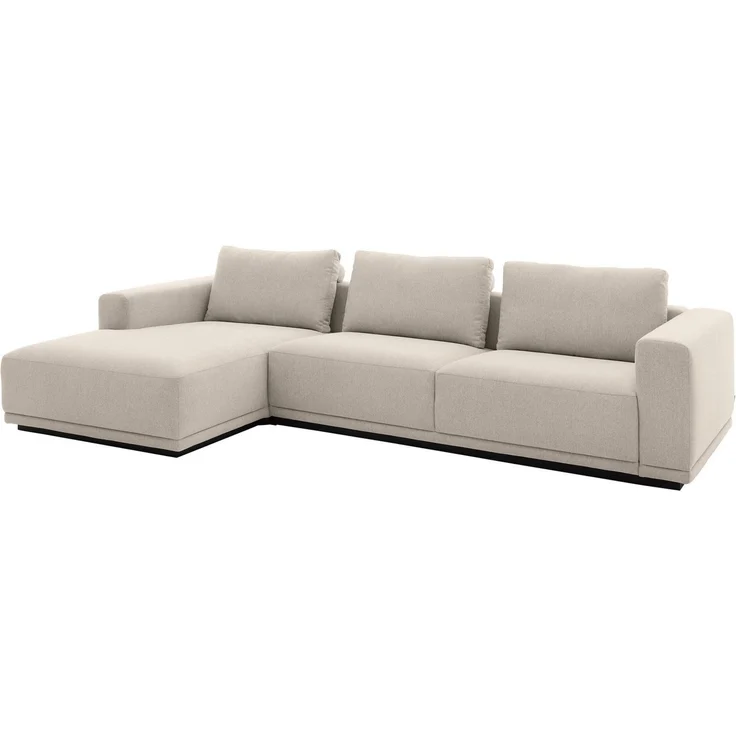 Musterring Ecksofa JustB! PM200, Holzrahmen in schwarz, wahlw. Sitzvorzug, Breite 316cm, Anreihsofa rechts & Longchair links, mit Armlehnen, inkl. Rückenkissen – Bild 3