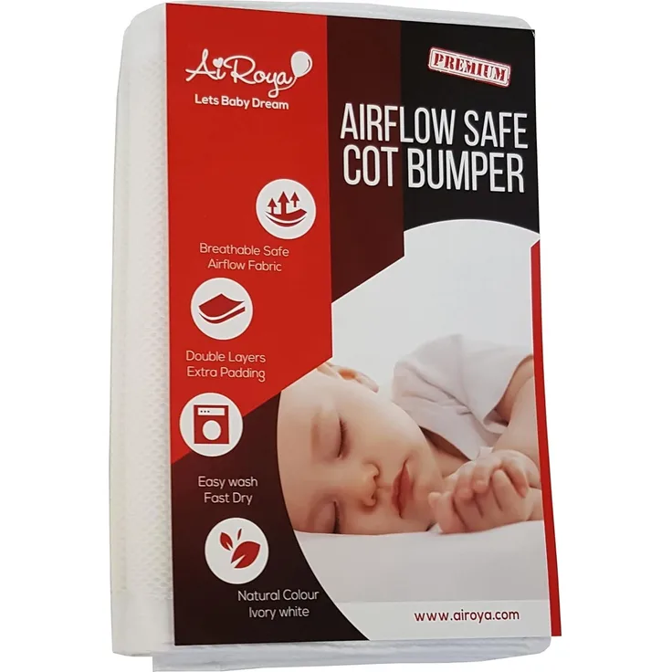 Airoya® Airflow Mesh Nestchen für zweiseitige massive Endbetten, Premium doppellagig für extra Polsterung, atmungsaktiv sicher, kein Verhedderungsrisiko, BS 1877 Sicherheitsstandard Compliance