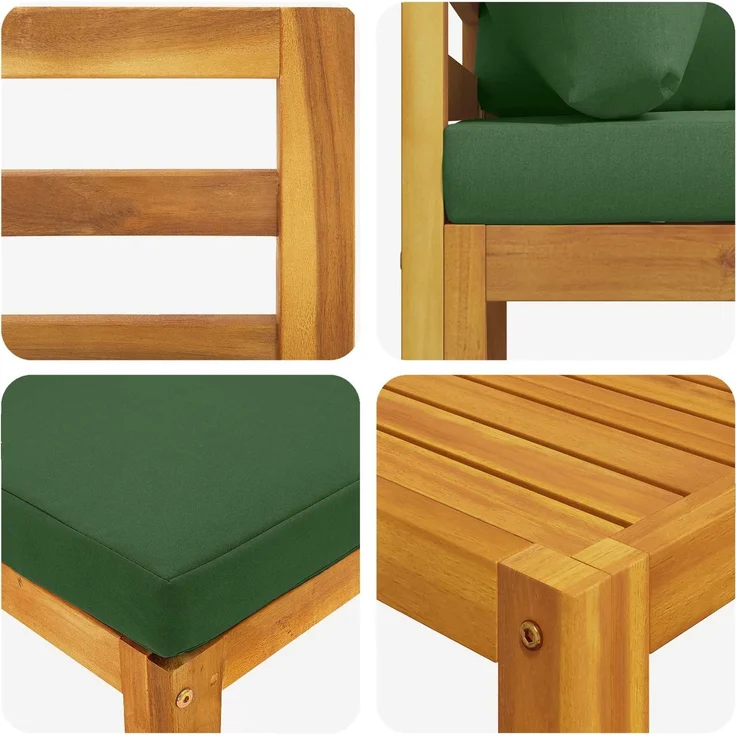 vidaXL Sofa-Set 8 stk. Natur Massivholz Akazie 3417259 – Bild 8