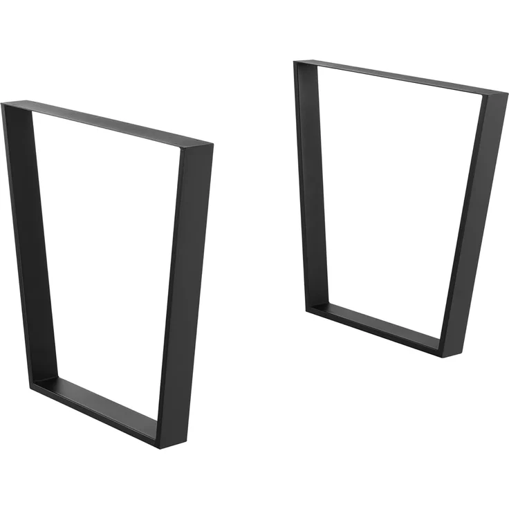 2er-Set Tischgestell 55 - 75 x 72 cm Stahl Schwarz Matt en. casa – Bild 1