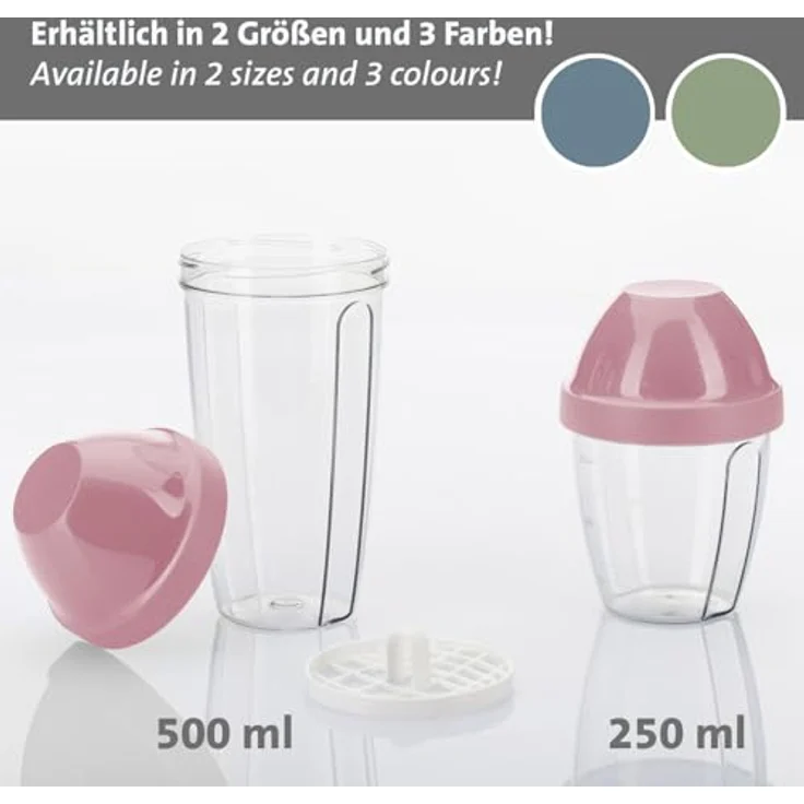 Westmark Mix- und Schüttelbecher Maxi 0,5 L rosa – Bild 7