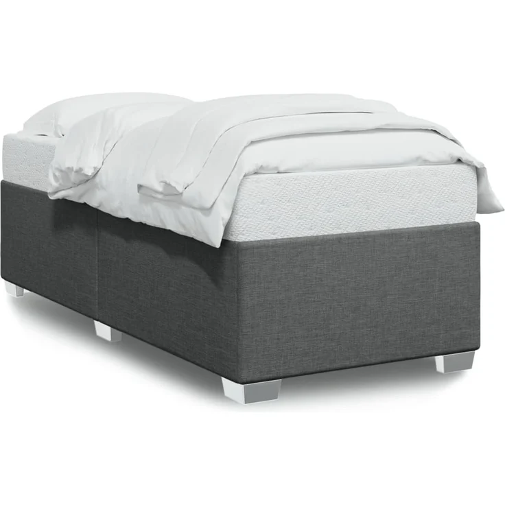 vidaXL Bettgestell ohne Matratze Dunkelgrau 90x190 cm Stoff 3284437 – Bild 1