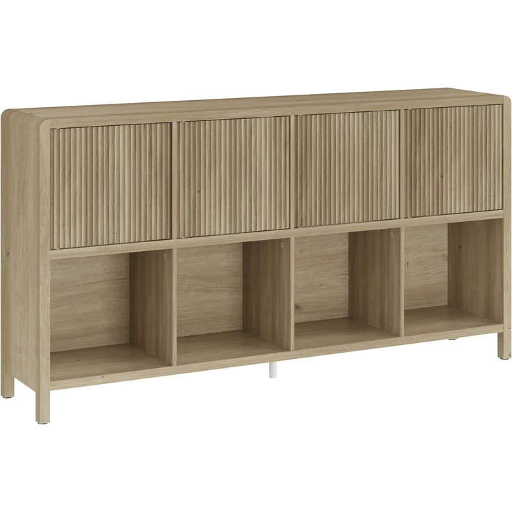 Sideboard Lukkodso 77x145x30 cm Eicheoptik, mittelhell [en. casa] – Bild 3