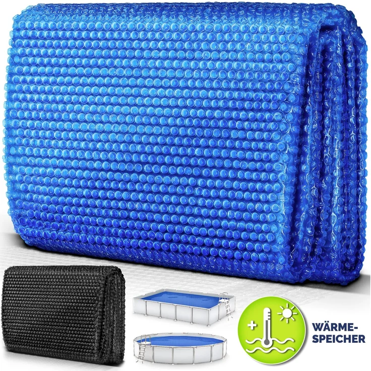 tillvex Pool Solarfolie Rechteckig 300x200 cm - Schwarz Solarplane Solarheizung Solarabdeckplane Poolheizung Wärmeplane – Bild 1