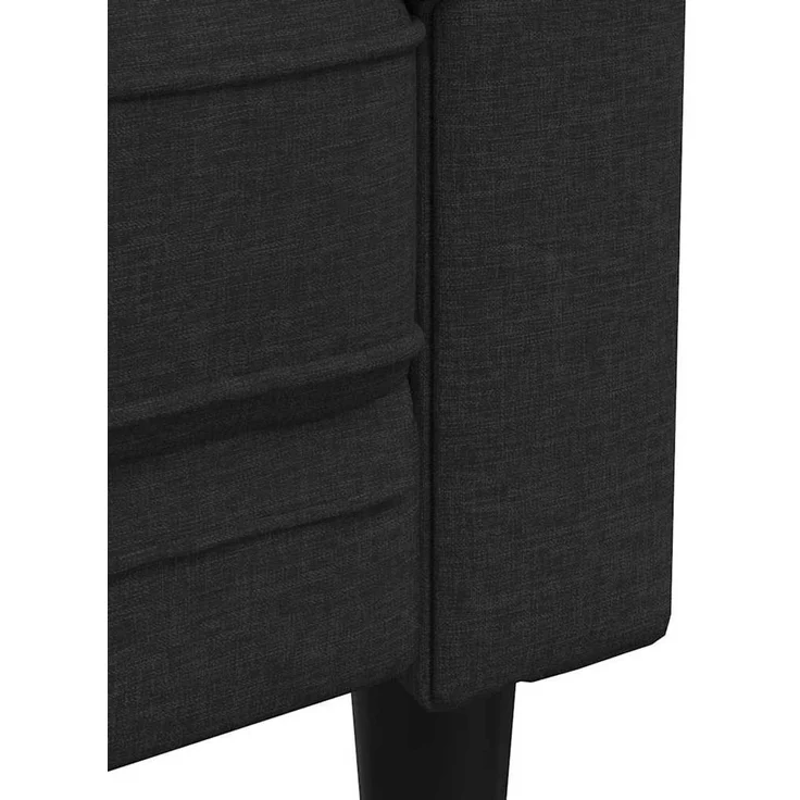 vidaXL Chesterfield-Sessel Schwarz Stoff 372540 – Bild 7