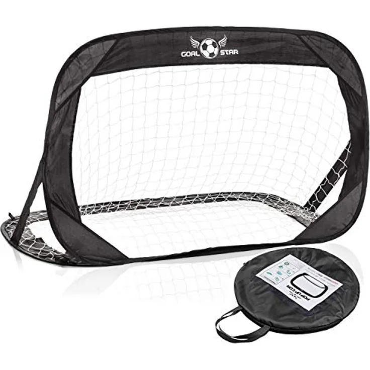 Goods+Gadgets Fußballtor GOODS+GADGETS Pop-Up Fußballtor 2er Set-Fußballtor mit Stangen-Tasche (Goal Star, 1 St, Torwand), mit Tragetasche