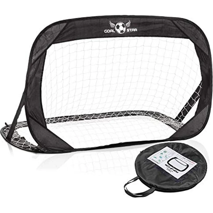 Goods+Gadgets Fußballtor GOODS+GADGETS Pop-Up Fußballtor 2er Set-Fußballtor mit Stangen-Tasche (Goal Star, 1 St, Torwand), mit Tragetasche – Bild 1