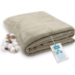 Zollner Kuscheldecke Cappuccino, 150x200 cm, aus 60% Baumwolle und 40% Polyacryl, Oeko-Tex® Standard 100