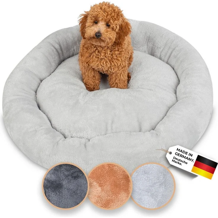 Belune Tierbett Deluxe - kuschelweiches Donutkissen - Made in Germany, vegane Materialien, verschiedene Größen und Farben, extra gemütlich, Made in Germany – Bild 1