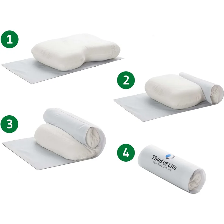 Third of Life 'NuMoon' Seitenschläferkissen Wellnesskern mit Gratis Bezug, Visco Schaum, 56 x 40 x 12 / 10 cm – Bild 8