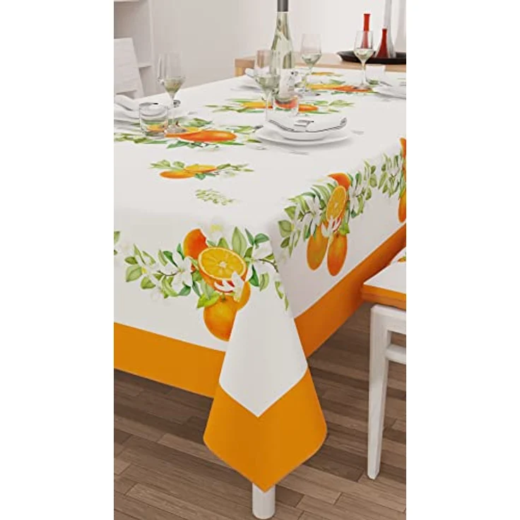 PETTI Artigiani Italiani - Tischdecke, schmutzabweisend, rechteckig, für Küche, Muster, gemischte Früchte, 01 x 12 Sitzer (140 x 240 cm), 100% Made in Italy – Bild 7