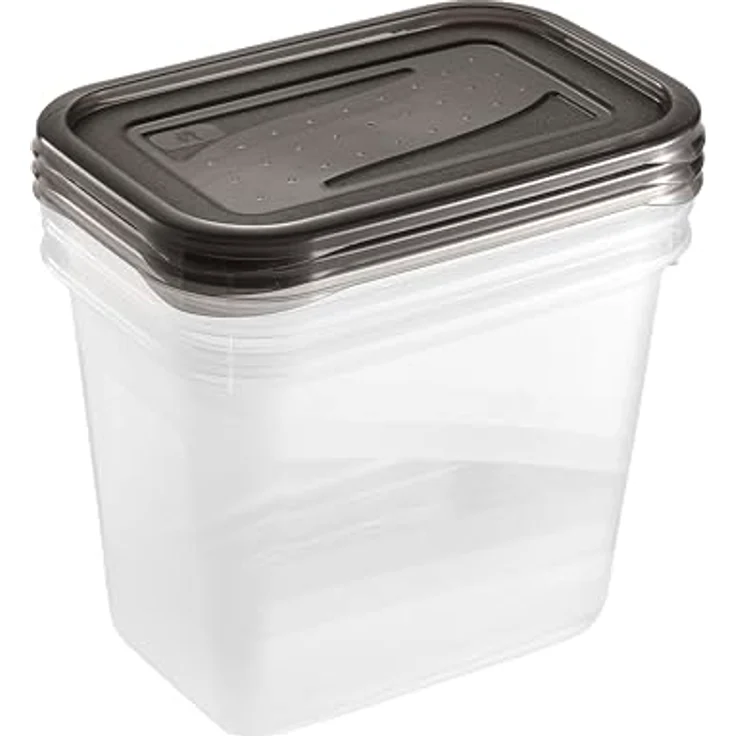 keeeper fredo fresh Frischhaltedosenset 3-teilig, 3x1 l, Crystal Grey (Transparent) – Bild 4