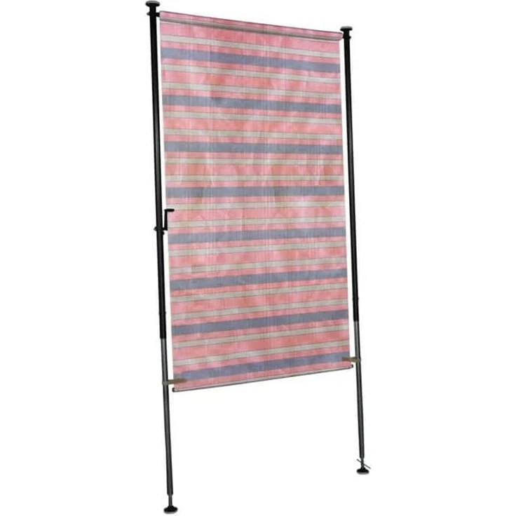 Angerer Freizeitmöbel GmbH Balkonsichtschutz Standard - Senkrechtmarkise für Sicht- und Sonnenschutz - Montage ohne Bohren und Dübeln - ideale Balkonmarkise für Mietwohnungen (Orange-Beige, 120 cm) – Bild 1