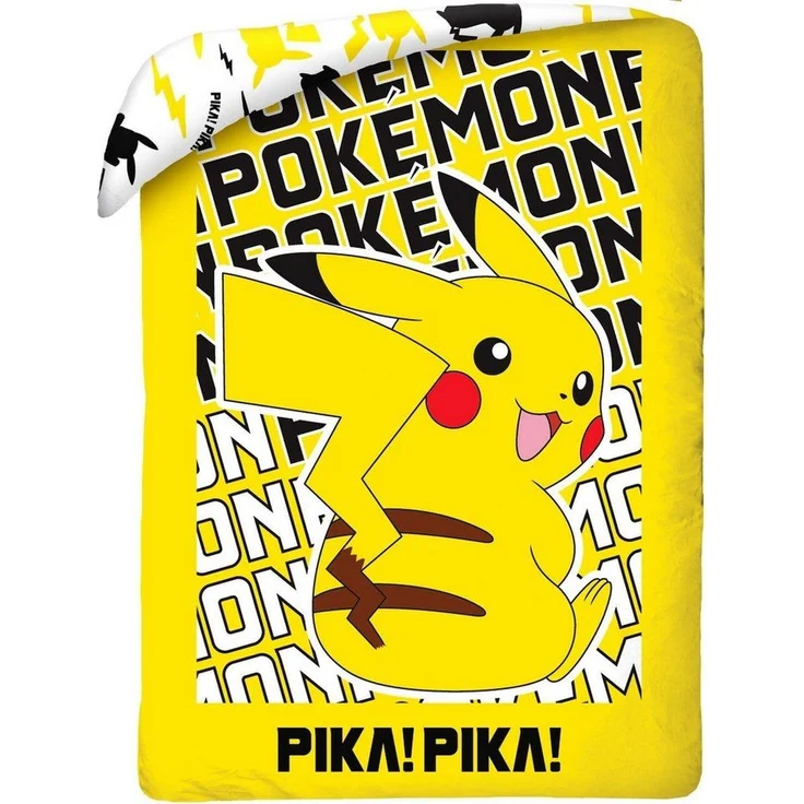 Halantex Bettwäsche Pokemon Pikachu - 2 x Fan-Bettwäsche-Set, 135x200 & 80x80, Baumwolle, 100% Baumwolle – Bild 3