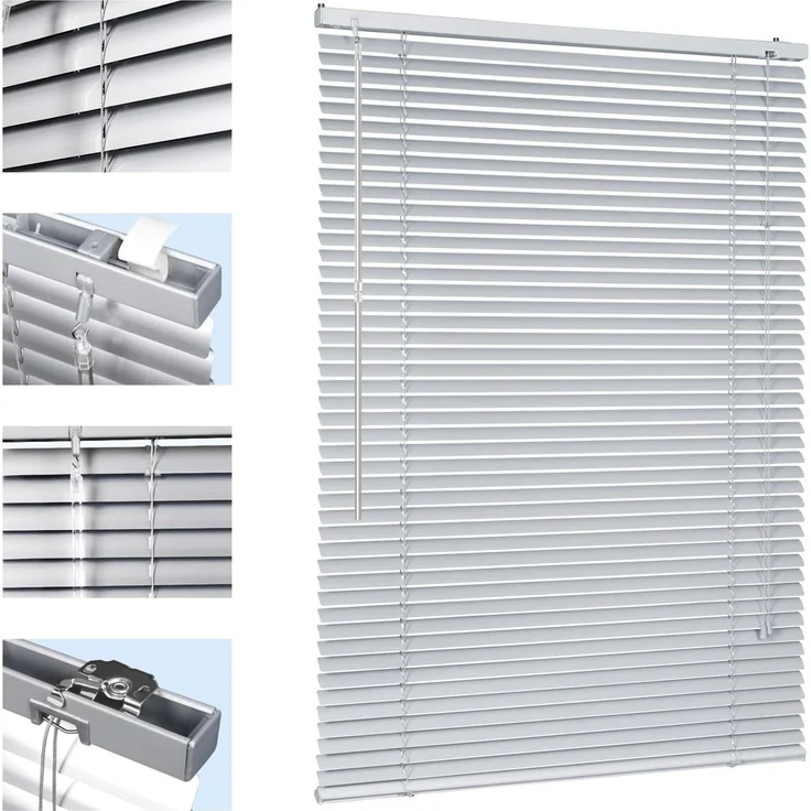 Sekey Klemmfix-Jalousie 60x130cm 60x130cm, Silber – Bild 1