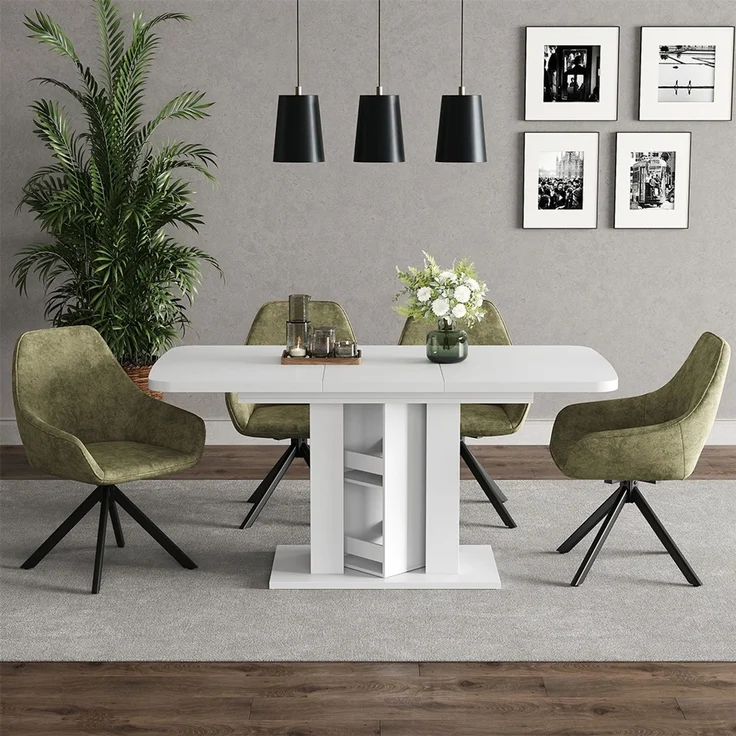 Esstisch Fenaro Weiß 120 x 80 cm Vicco – Bild 5