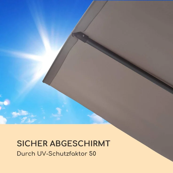 Flex-Shade XL Sonnenschirm 150x210 cm Polyester UV 50 dunkelgrau Dunkelgrau – Bild 7