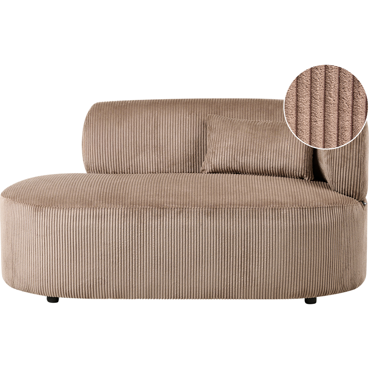 Rechtsseitige Chaiselongue VANVEY Cord Sandbeige