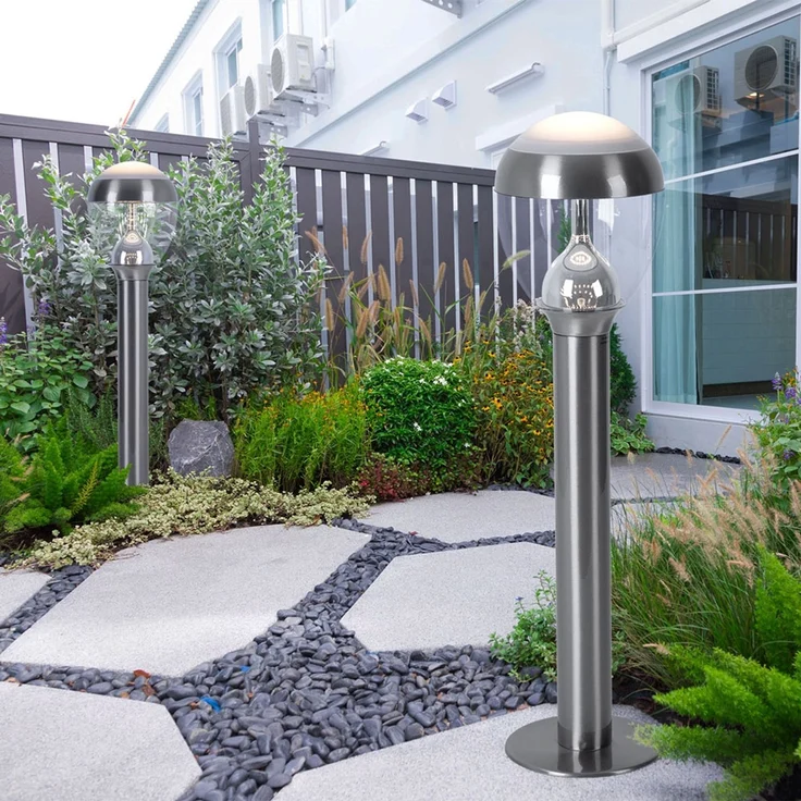 LED Stehleuchte, Außen, Edelstahl, klar, H 59 cm – Bild 4