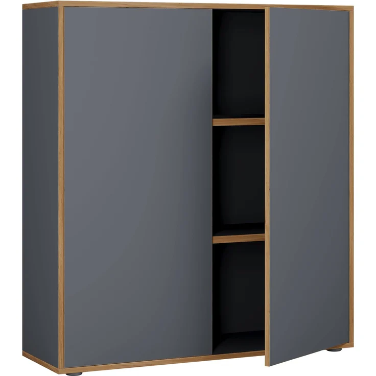 VCM Büroschrank Salia 920790 Anthrazit H. 110 x B. 100 x T. 33 cm – Bild 2