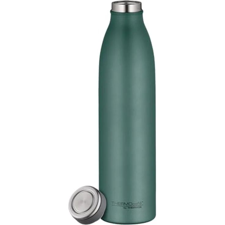 THERMOcafé Isolierflasche TC BOTTLE, aus doppelwandigem Edelstahl, spülmaschinenfest, gummierter Drehverschluss, absolut dicht bei Kohlensäure – Bild 2