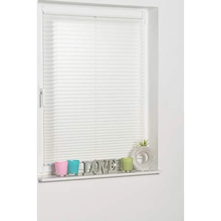 K-home Klemmfix-Plissee Palma 95x210 cm (B x L) Creme Lichtschutz +++ Moderne Crushed Optik +++ – Bild 3