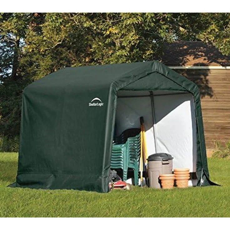 ShelterLogic Folien Zeltgarage Gerätehaus | Grün | 240x240x240 cm – Bild 2