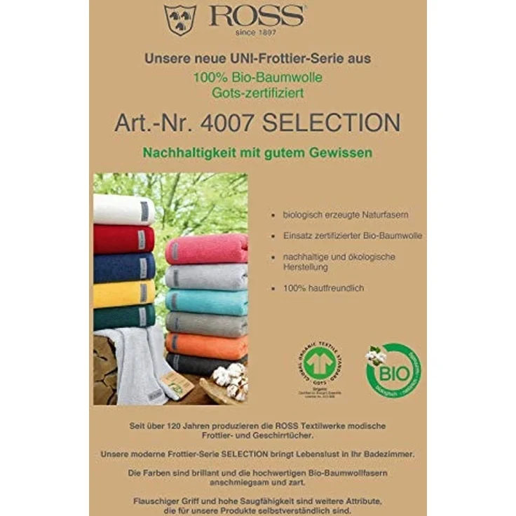 Ross Bio-Baumwoll Handtücher Selection | Waschhandschuh 16x22 cm | piniengrün – Bild 3