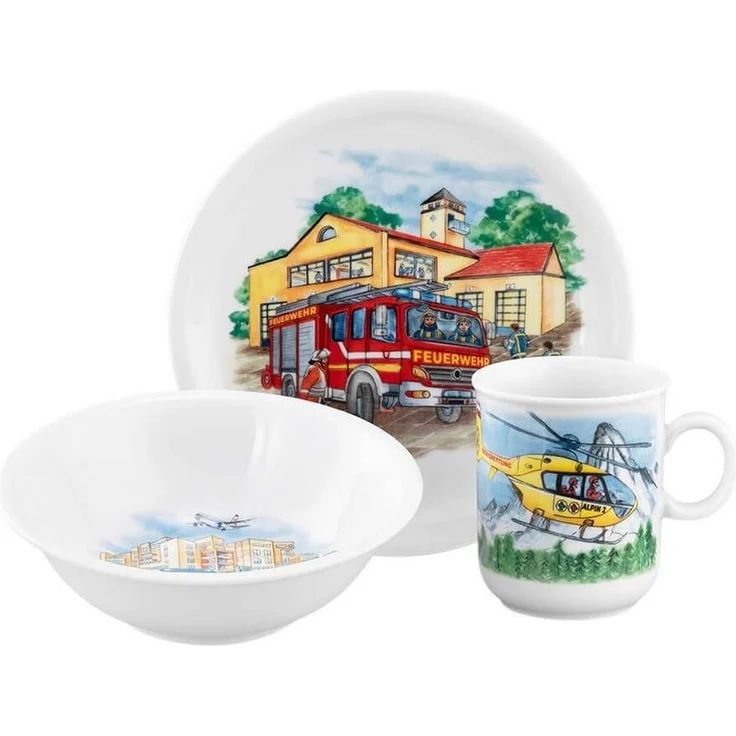 Seltmann Weiden Compact Kindergeschirr Set 3-teilig - Blaulicht – Bild 1