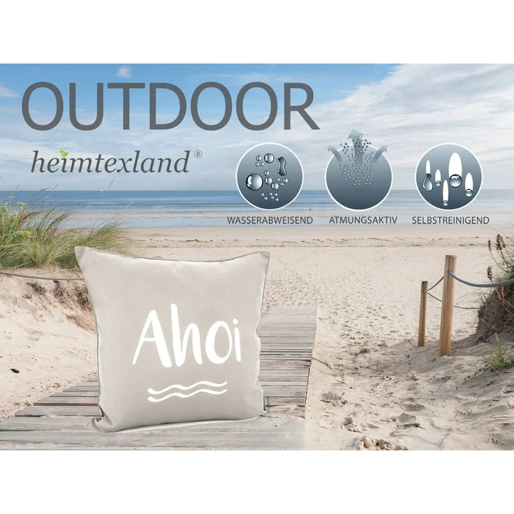 heimtexland Dekokissen Outdoorkissen Garten Deko Outdoor Kissen Maritim, schmutz- und wasserabweisend – Bild 2