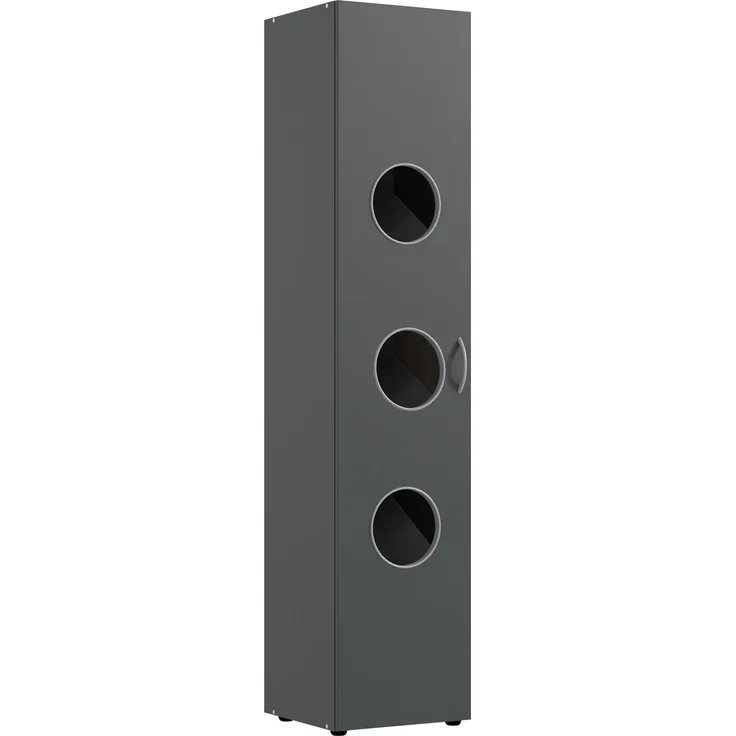 Wäscheschrank >MRK Multiraumkonzept< in GRAPHIT - 40x185x68cm (BxHxT) – Bild 1