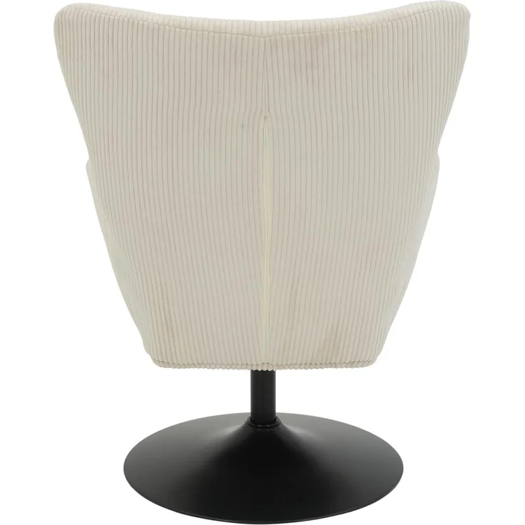 Hela Tische, Lounge-Sessel, Ohrensessel Samos, Bezug Cordstoff Beige, hoher Rücken, Trompetengestell 360° drehbar, 70 x 81 x 96 cm – Bild 6