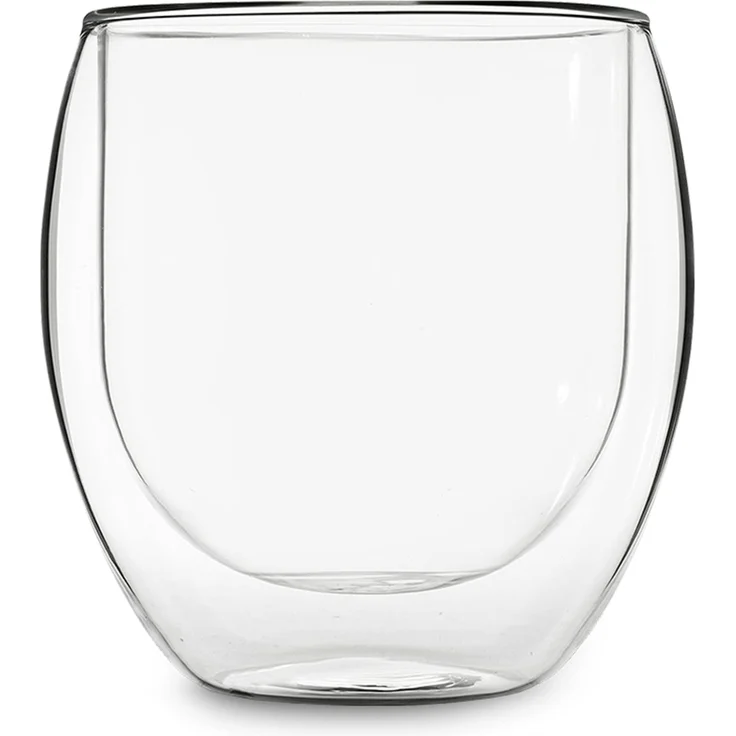Trinkglas Jumbo | Doppelwandig | Hochwertiges Borosilikatglas | 410 ml | Unikat Transparent – Bild 7