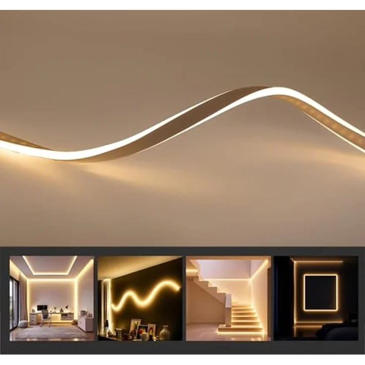 Spetebo LED-Lichterschlauch LED Lichtschlauch warmweiß - 10 m / 900 LED, 900-flammig, beleuchteter Lichterschlauch für Drinnen und Draußen – Bild 3