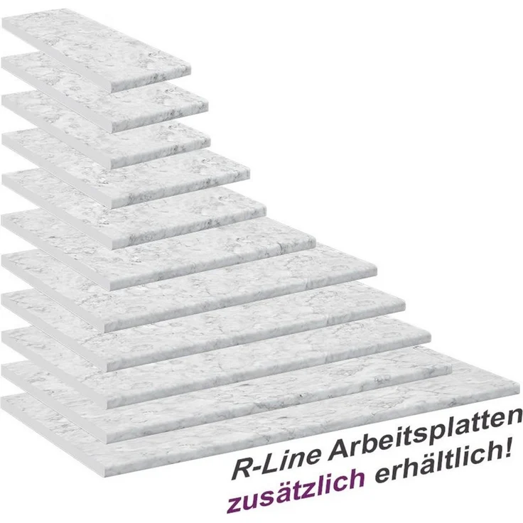 Küchenarbeitsplatte R-Line Marmor Weiß 80 cm Vicco – Bild 3