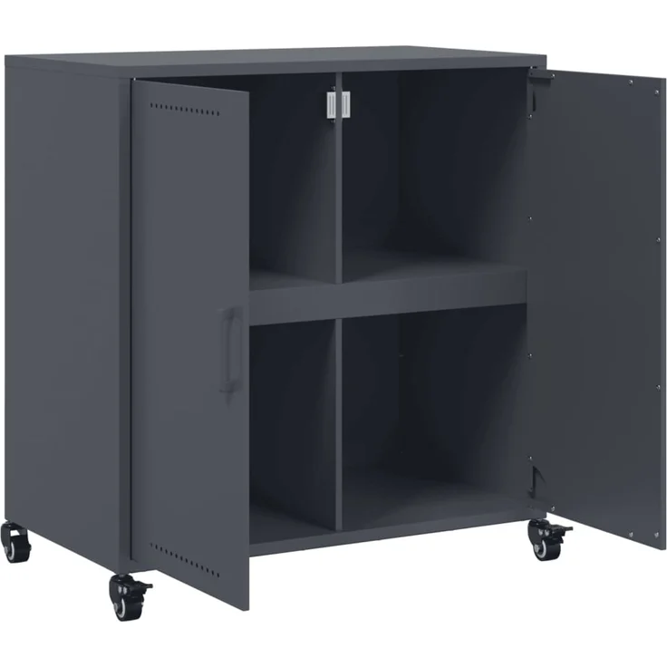 vidaXL Sideboard Anthrazit 68x39x72 cm Stahl 846658 – Bild 8