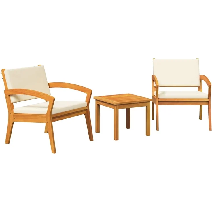 vidaXL Bistrogarnitur mit Kissen 3 pcs Braun Polyester 4106466 – Bild 1