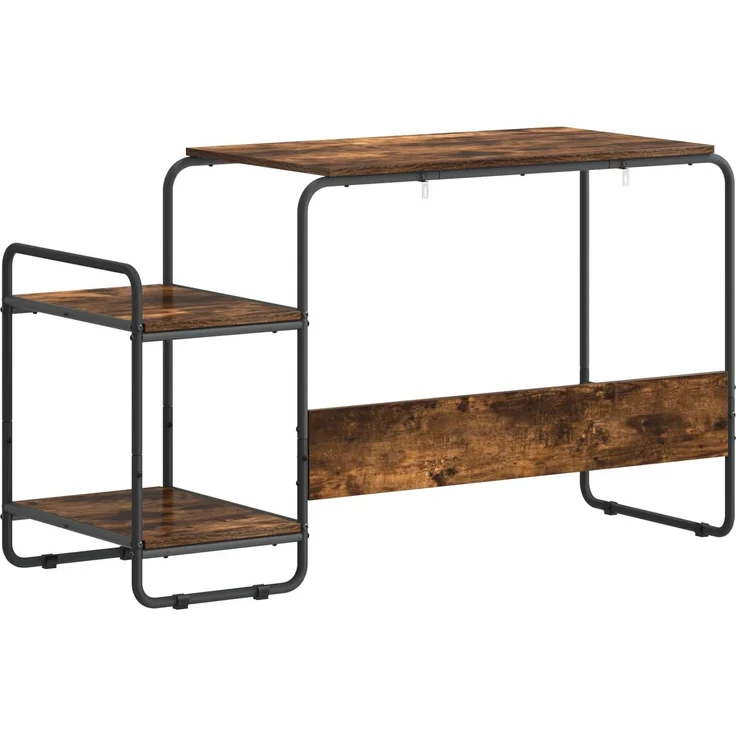 vidaXL Schreibtisch mit Stauraum Räuchereiche 131,5 x 50 x 75,5 cm 8008052 – Bild 5