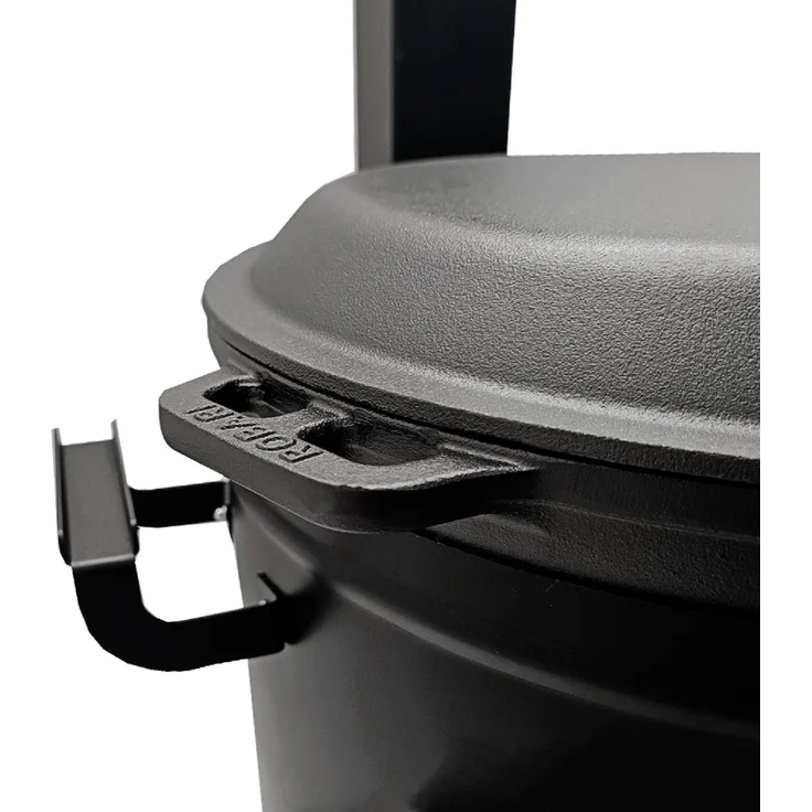 Grillpeter Utschak Set Asamat schwarz, Kazan 15 Liter Gusseisen Pfannendeckel – Bild 8