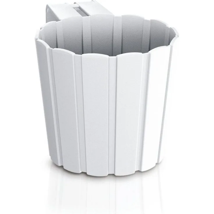 Prosperplast Pflanzkübel Boardee Hook, Balkonblumentopf Balkonkasten 144x212x130mm Weiß/Anthrazit/Braun/Grau