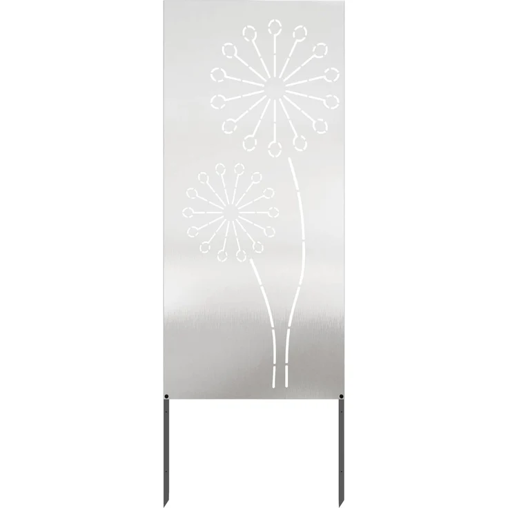 vidaXL Garten Sichtschutz-Leinwand Silber 50 x 140 cm Edelstahl 876305 – Bild 2
