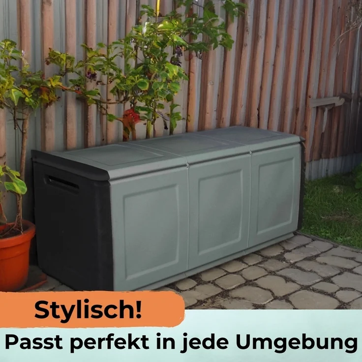 GarPet Gartenbox Gartenbox Aufbewahrungsbox 410 L Wetterfest Kissenbox Auflagen Box – Bild 4